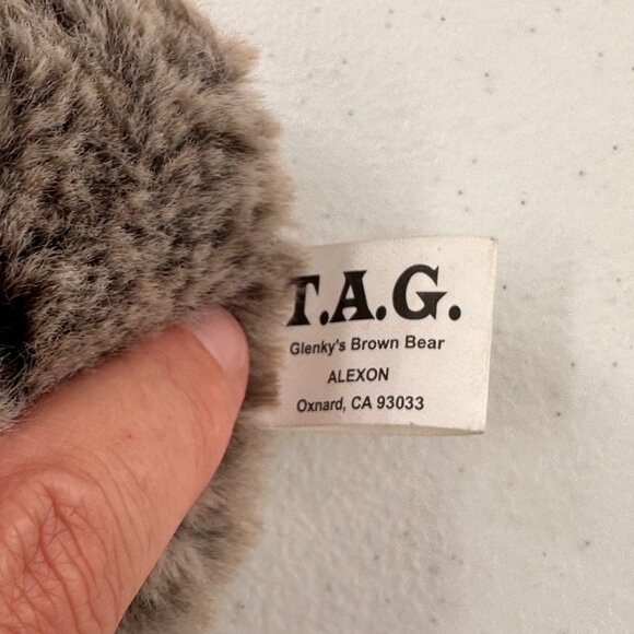 Alexon Glenkys Brown Bear Stuffed Toy With Red Camp Is-Sho-Da Shirt 9 inch - Picture 3 of 15